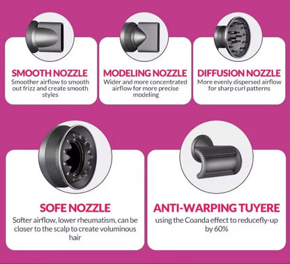 Professional hair dryer In different colors.Quick-drying with high power of 1600W.